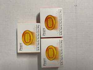 Lot of 3 Pears Transparent Glow Soap Bar with Natural Oils 3.53 oz